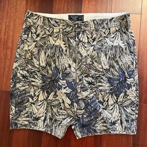 Abercrombie Fitch Shorts Men 33 Floral Stretch Hawaiian Tropical Chino Y2k